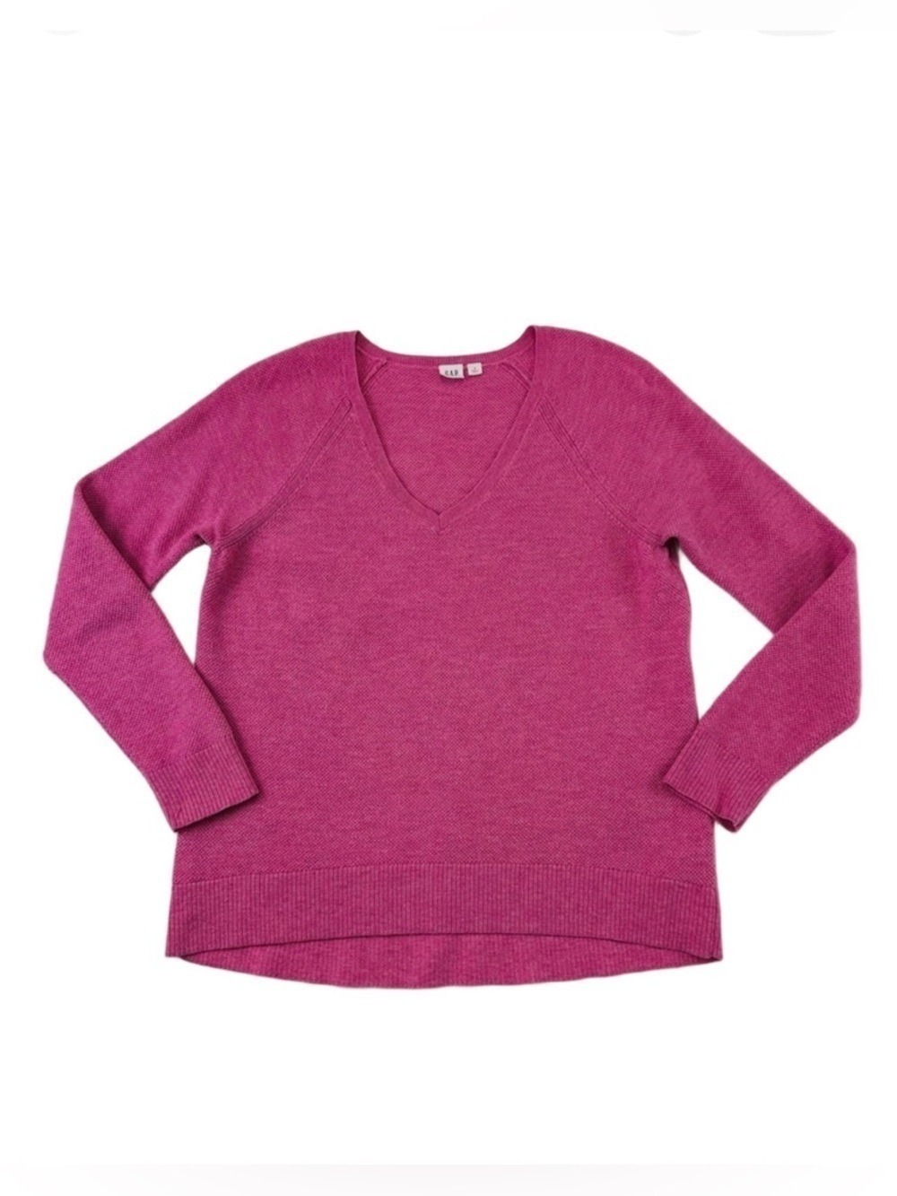 Gap rose vneck merino wool blend womens pullover sweater Medium